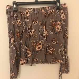 Floral off the shoulder top
